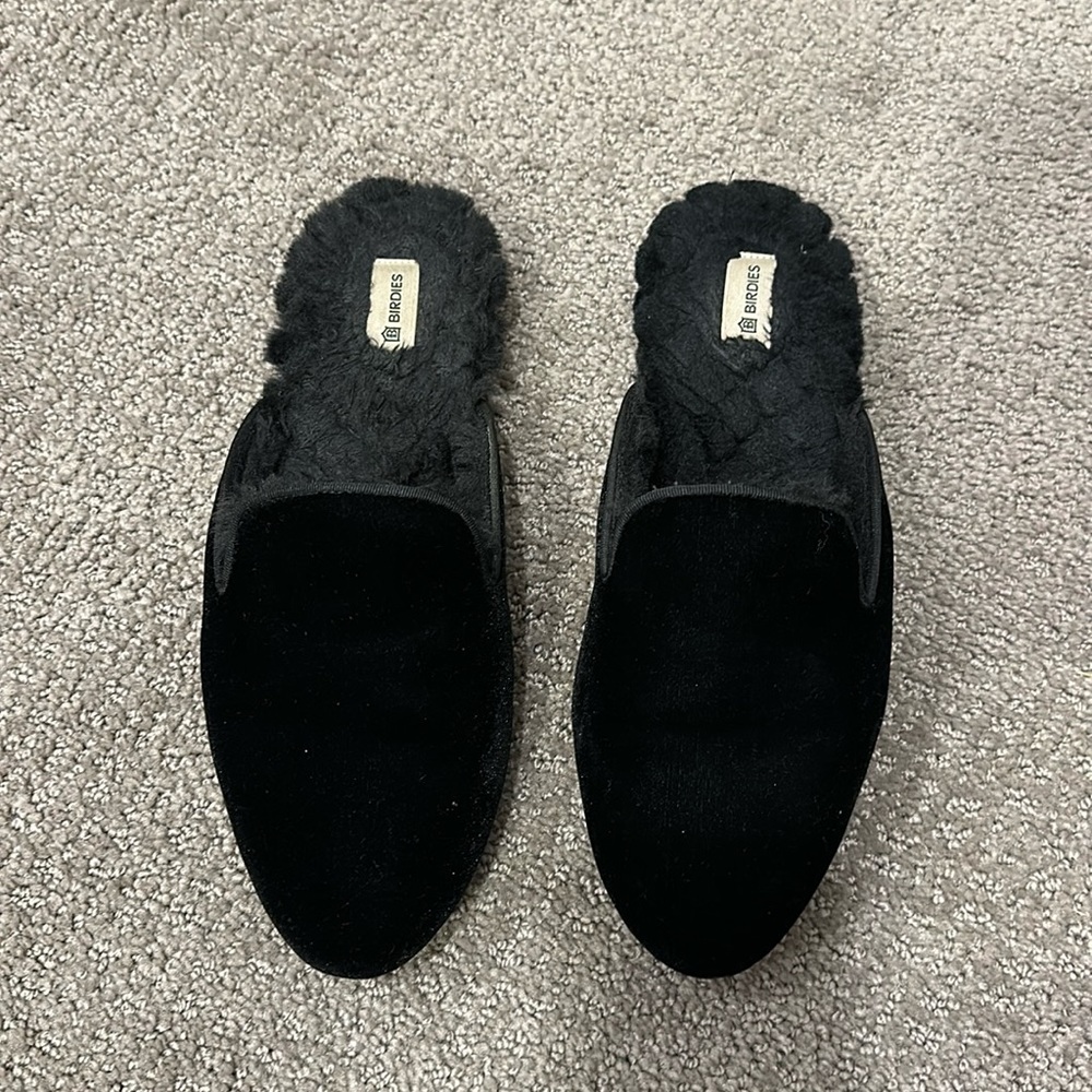 Birdies Black Velvet Flats